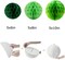 5Pcs 3-8 inch Honeycomb Balls Party Pom Poms Paper Balls Set - Green